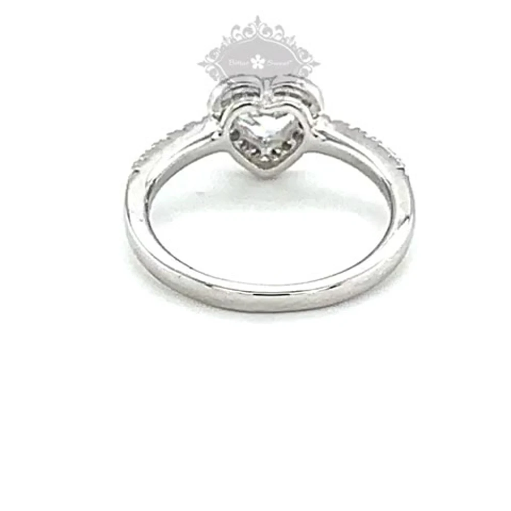 Sterling Silver Cubic Zirconia Heart Ring