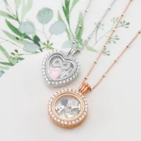 Rose Gold Plated Sterling Silver Cubic Zirconia Necklace 130701