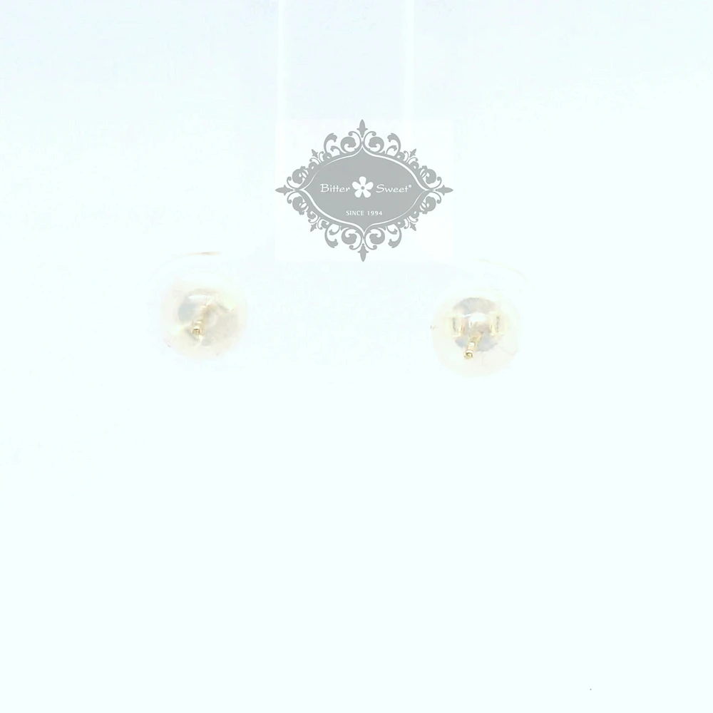 10k Yellow Gold Cubic Zirconia Studs Earrings