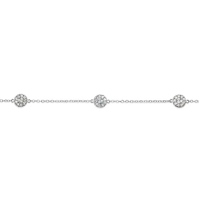 Sterling Silver Cubic Zirconia Bracelet 125354