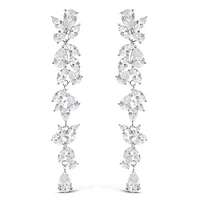 Bridal Silver Cubic Zirconia Drop Earrings 145886