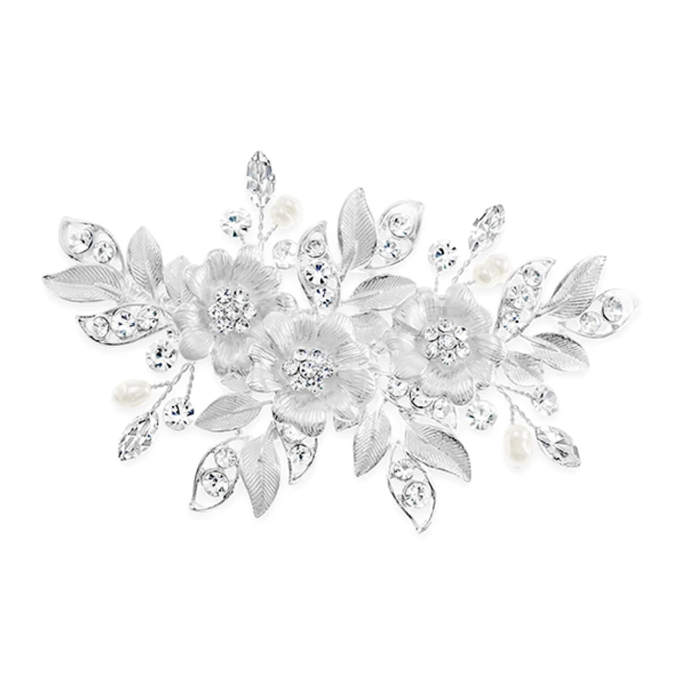 Bridal Flower Wire Silver Hairclip 152411