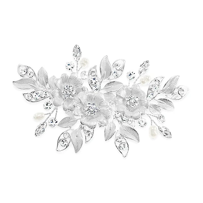Bridal Flower Wire Silver Hairclip 152411