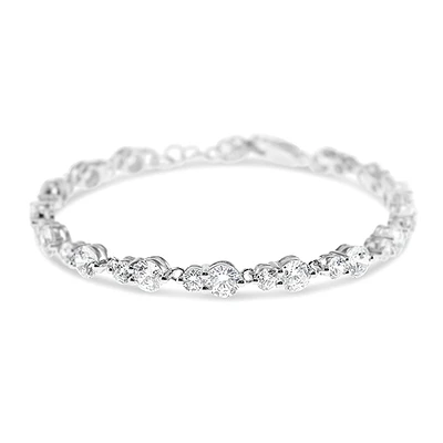 Sterling Silver Round Cubic Zirconia Tennis Bracelet 117167