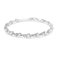 Sterling Silver Round Cubic Zirconia Tennis Bracelet 117167