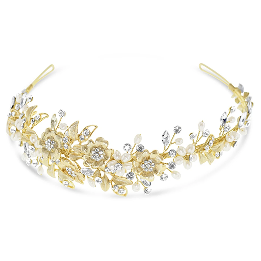 Bridal Gold Flower Headband 152450