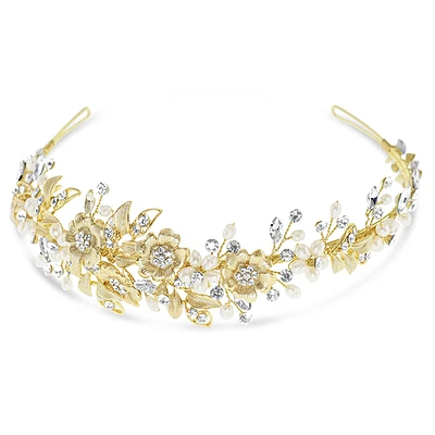 Bridal Gold Flower Headband 152450