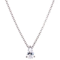 Sterling Silver Cubic Zirconia Teardrop Necklace 143484