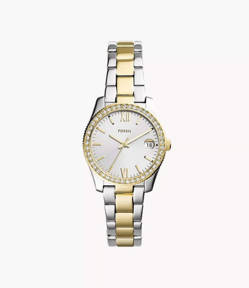 Fossil Scarlette Two Tone Stainless Steel Watch 130991