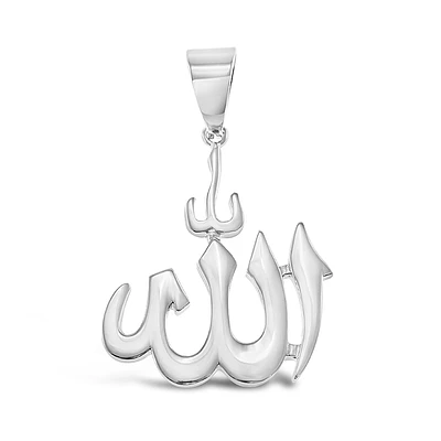 Stainless Steel Silver Allah Pendant 142522