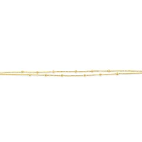 Gold Plated Sterling Silver Double Box Anklet 141825
