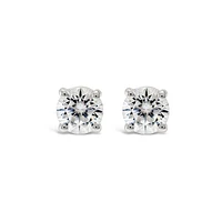 Sterling Silver Cubic Zirconia 8 Hearts 8 Arrows 5mm Studs 121867