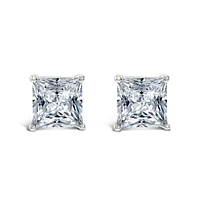 Sterling Silver Cubic Zirconia Princess Cut 5mm Studs 119003