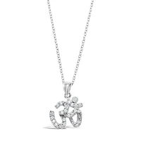 Sterling Silver Cubic Zirconia Necklace 128059
