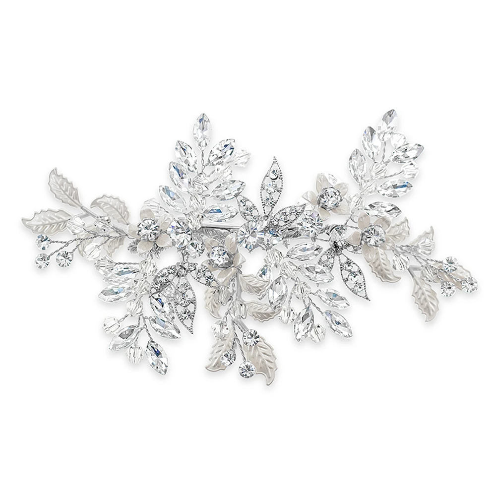 Bridal Silver Flower Hair Clip 142071