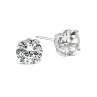 Sterling Silver Cubic Zirconia Round 3mm Studs 9001454