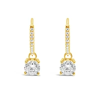 Gold Plated Sterling Silver Cubic Zirconia Hoop Earrings 151248