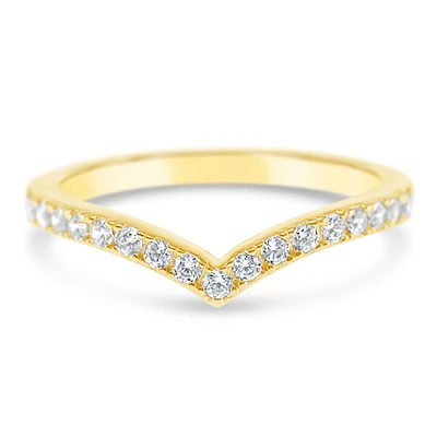 Gold Plated Sterling Silver Cubic Zirconia Ring
