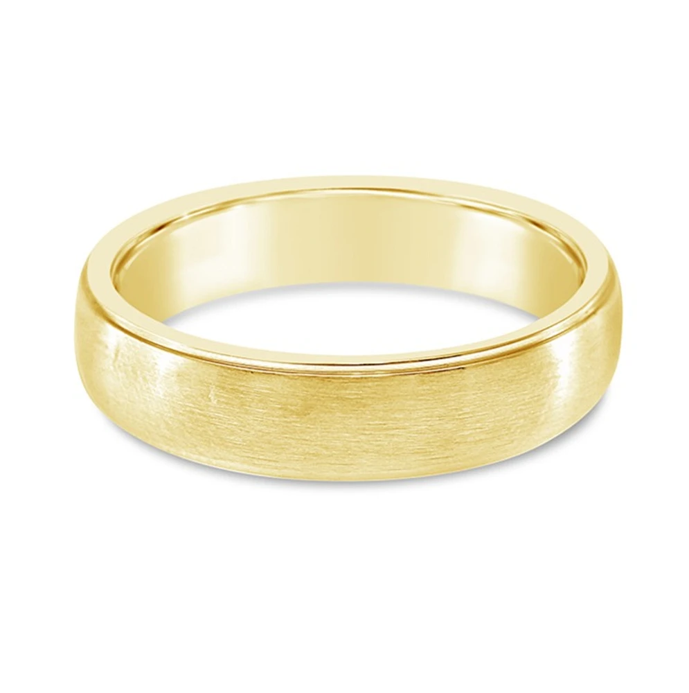 Men's Stainless Steel Gold Plain Ring 142447