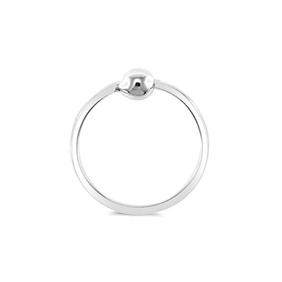 Sterling Silver Plain 8 mm Nose Hoop With Ball 134991