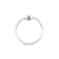 Sterling Silver Plain 8 mm Nose Hoop With Ball 134991