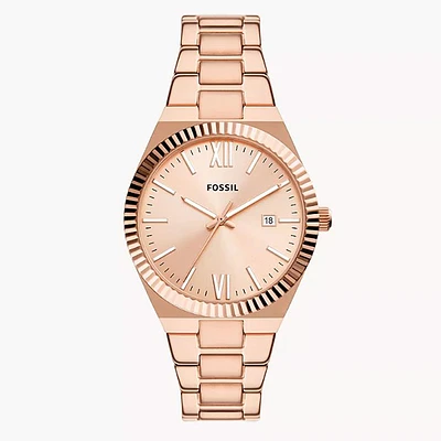 Fossil Scarlette Rose Gold-Tone Stainless Steel Watch 151330