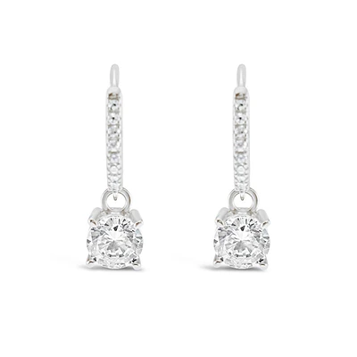 Sterling Silver Cubic Zirconia Hoop Earrings 151247