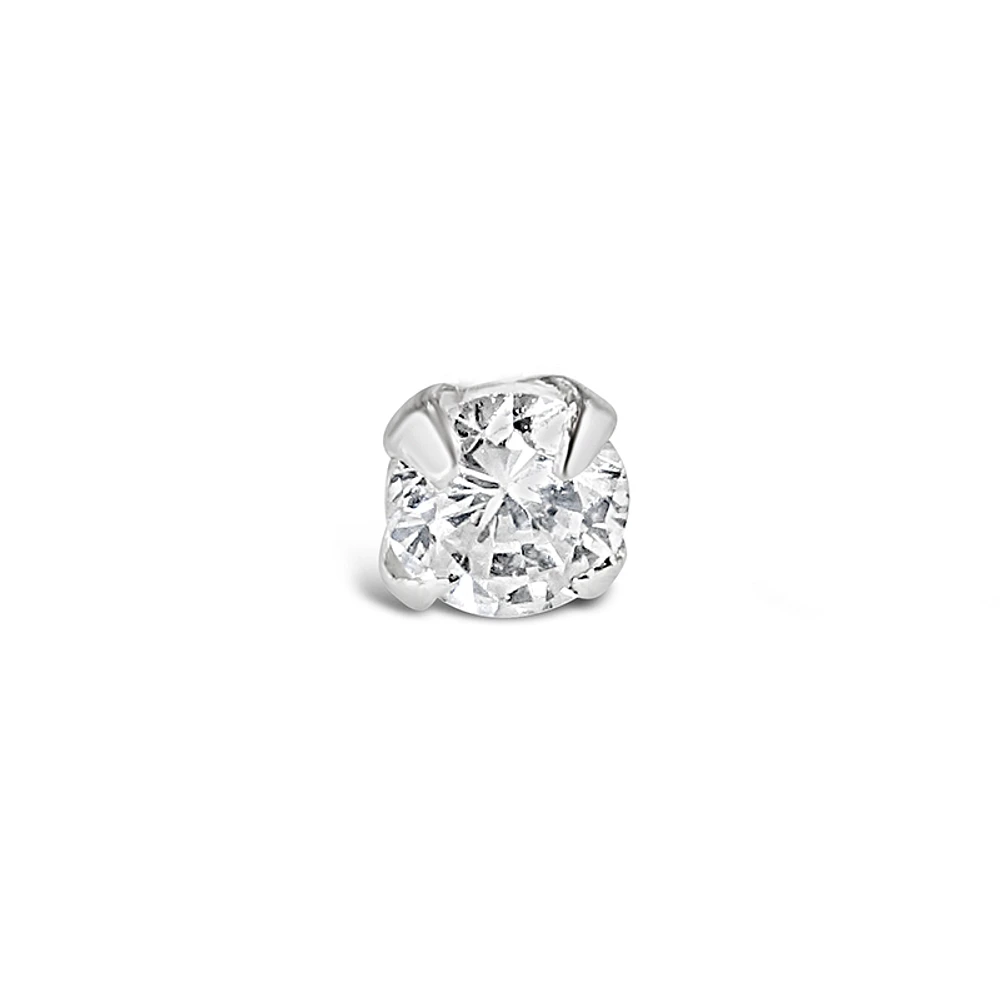 Sterling Silver Cubic Zirconia 2mm Ball End Nose Stud 136706