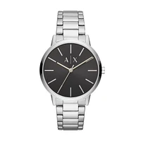 Armani Exchange Men Cayde Silver Black Dial 136377