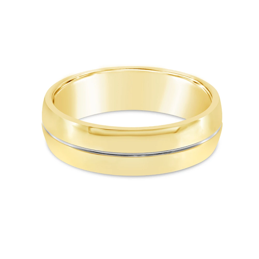 Men's Stainless Steel Gold Plain Ring 142452