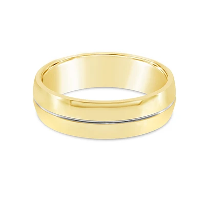Men's Stainless Steel Gold Plain Ring 142452