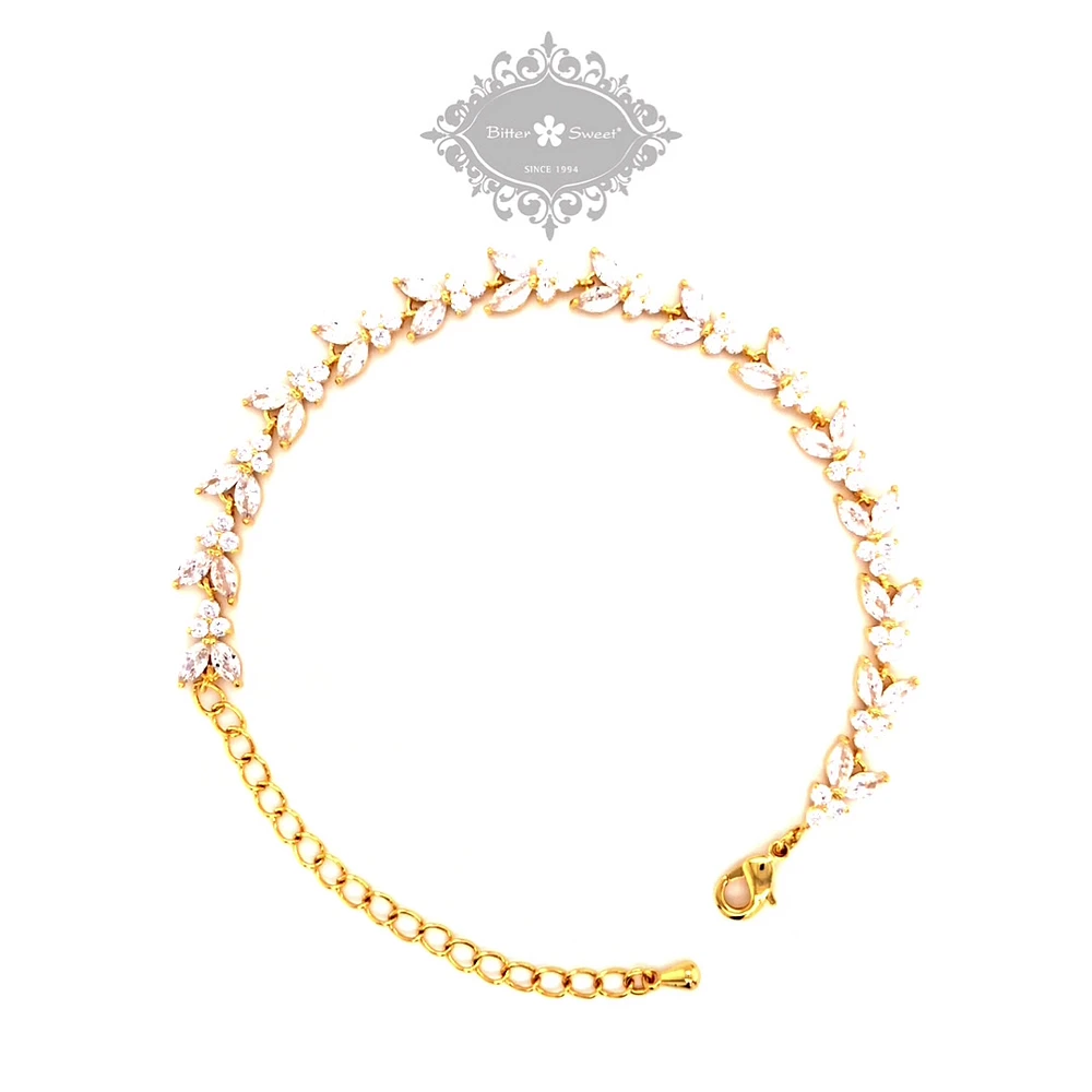 Bridal Gold Cubic Zirconia Bracelet 137425