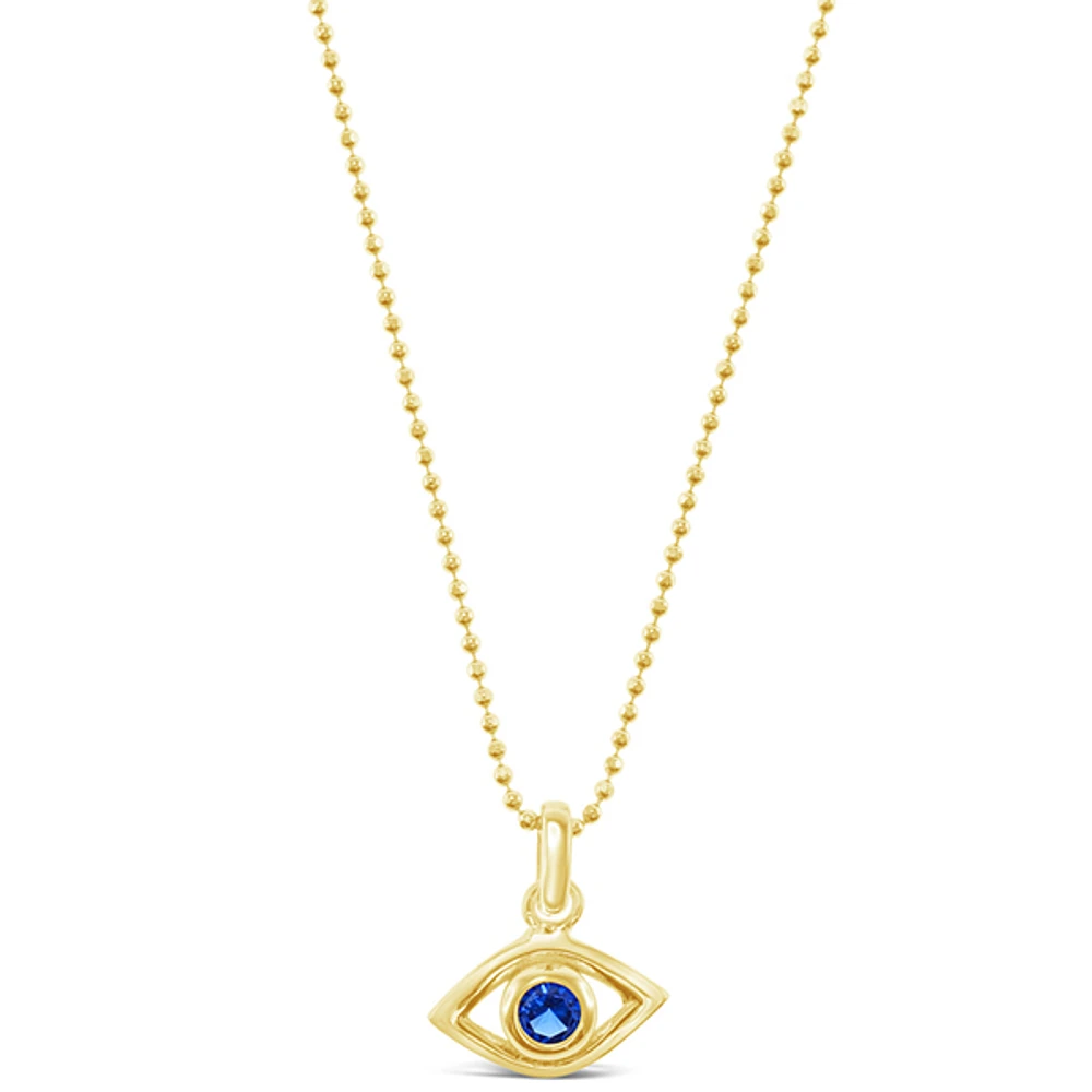 Gold PlatedSterling Silver Cubic Zirconia Evileye Necklace 147724