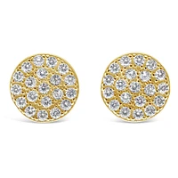 Yellow Gold Plated Sterling Silver Cubic Zirconia Earrings 129282
