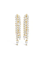 Bridal Silver Cubic Zirconia Drops Earrings 153668