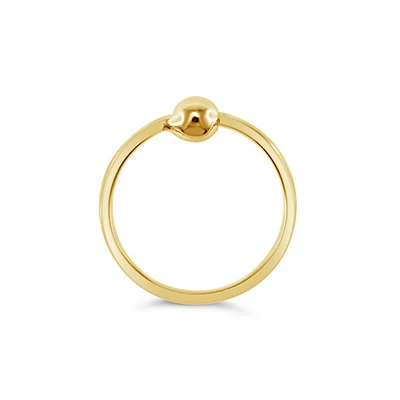 Gold Plated Sterling Silver Plain 8 mm Nose Hoop With Ball 134992
