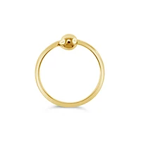 Gold Plated Sterling Silver Plain 8 mm Nose Hoop With Ball 134992