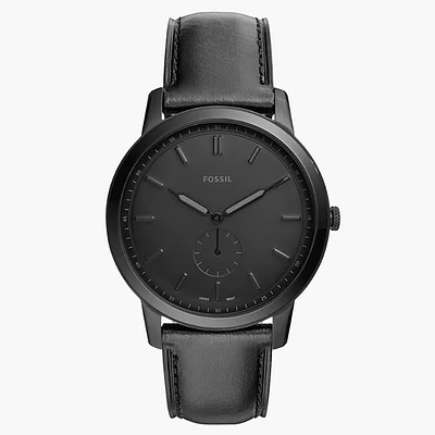 Fossil Minimalist Black Leather Watch 151319