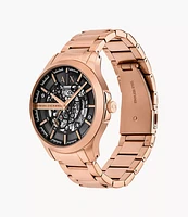Armani Exchange Automatic Rose Gold-Tone Stainless Steel Watch 153939