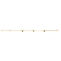 Gold Plated Sterling Silver Cubic Zirconia Bracelet 129286