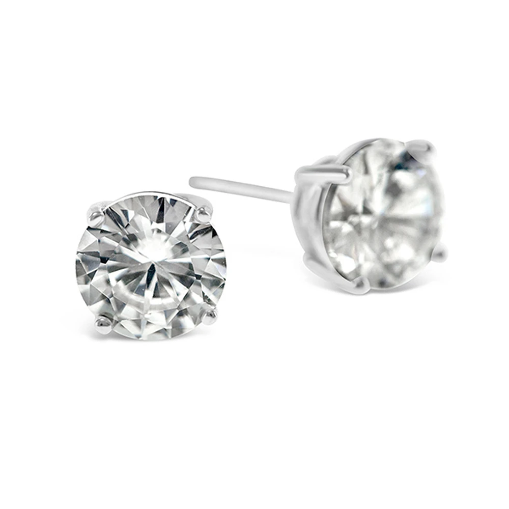 Sterling Silver Cubic Zirconia Round 6mm Studs 9001457