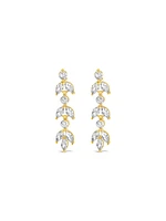 Bridal Gold Cubic Zirconia Necklace and Earrings Set