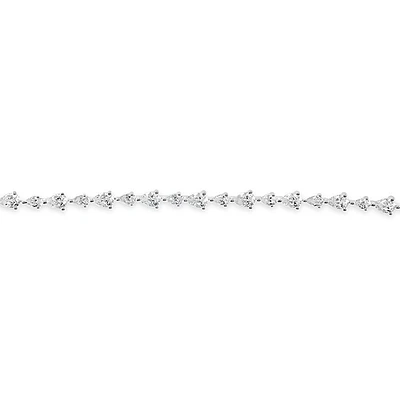 Sterling Silver Cubic Zirconia Teardrop Bracelet