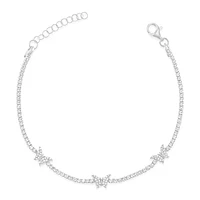 Sterling Silver Cubic Zirconia Butterfly Bracelet 149870