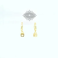 Gold Plated Sterling Silver Cubic Zirconia Huggie Earrings
