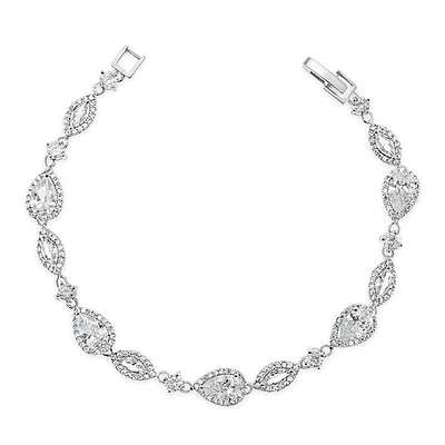 Bridal Silver Cubic Zirconia Bracelet 125964