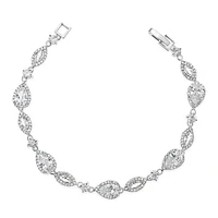 Bridal Silver Cubic Zirconia Bracelet 125964