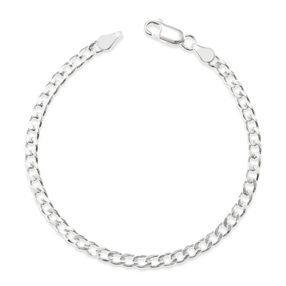 Sterling Silver 3.5 mm Cuban 7" Inches Bracelet 142101