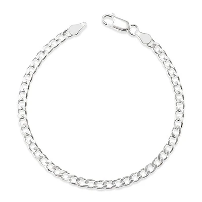 Sterling Silver 3.5 mm Cuban 7" Inches Bracelet 142101