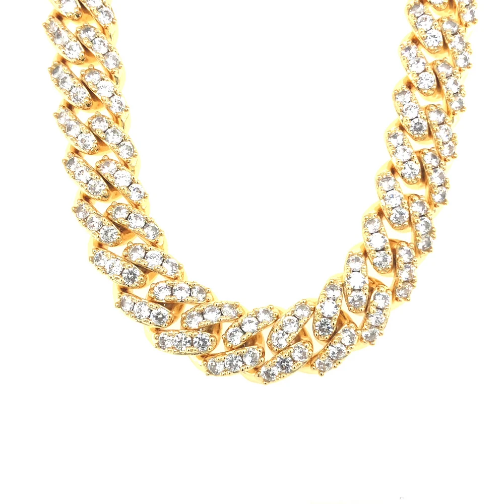 Fashion Cubic Zirconia Cuban Link 18" Inches Necklace